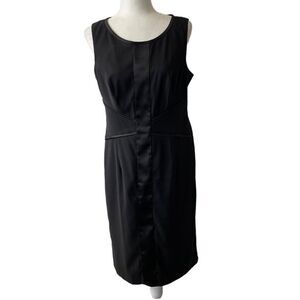 Signature by Sangria Black Dress Sleeveless Scoop Neck Zipper SZ 12